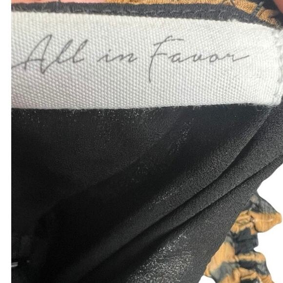 All in Favor Ruffle Straps Tiger Print Mini Dress Brown/Black Women's XS Party - Picture 8 of 9